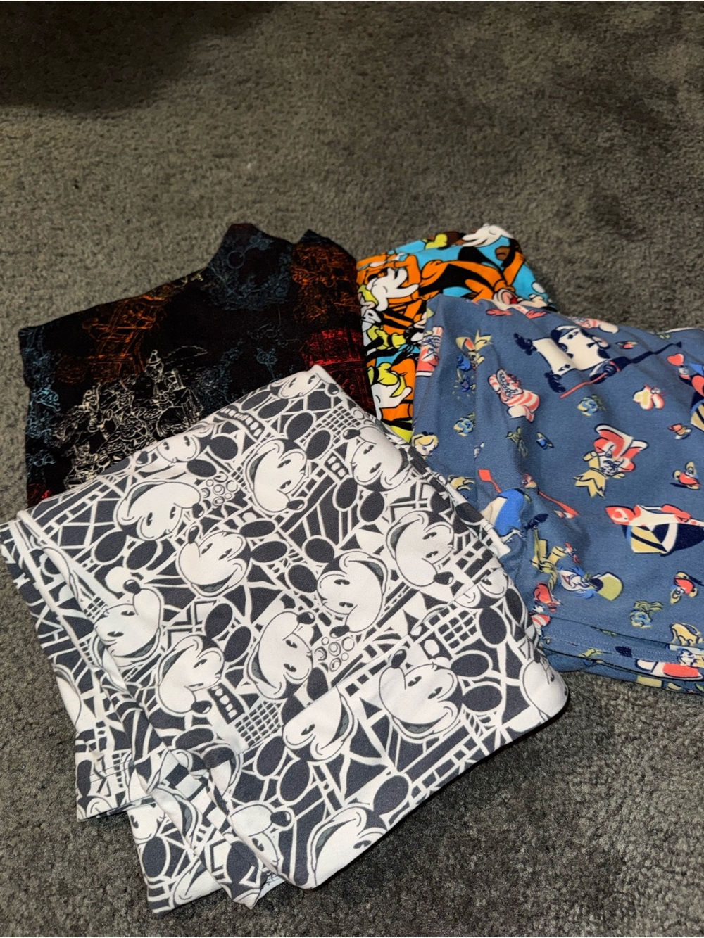 LuLaRoe Leggings Bundle in Black, White, Blue, Orange